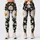White Daisy Blooms on Charcoal for Yoga, Running and Everyday Activewear Style Leggings - 1
