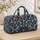 Navy Ivory Baroque Swirls for Weekend Getaways and Everyday Travel for Her or Him Quilted Weekend Bag - 4