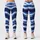 Indigo White Ikat Waves for Yoga, Pilates, Travel and Everyday Activewear Leggings - 3