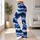 Indigo White Ikat Waves for Yoga, Pilates, Travel and Everyday Activewear Leggings - 11
