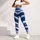 Indigo White Ikat Waves for Yoga, Pilates, Travel and Everyday Activewear Leggings - 4
