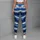 Indigo White Ikat Waves for Yoga, Pilates, Travel and Everyday Activewear Leggings - 6
