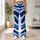 Indigo White Ikat Waves for Yoga, Pilates, Travel and Everyday Activewear Leggings - 10