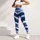 Indigo White Ikat Waves for Yoga, Pilates, Travel and Everyday Activewear Leggings - 6