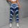 Indigo White Ikat Waves for Yoga, Pilates, Travel and Everyday Activewear Leggings - 4
