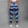 Indigo White Ikat Waves for Yoga, Pilates, Travel and Everyday Activewear Leggings - 5
