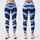 Indigo White Ikat Waves for Yoga, Pilates, Travel and Everyday Activewear Leggings - 1
