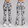Monochrome Concentric Polka Dots for Yoga, Pilates and Everyday City Style for Women Leggings - 9