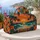 Retro Palm Sunset and Ocean Waves for Beach Getaways and Tropical Travel Quilted Weekend Bag - 5