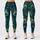 Teal and Emerald Peacock Feather Motifs for Yoga, Pilates and Everyday Wellness Style Leggings - 3