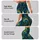 Teal and Emerald Peacock Feather Motifs for Yoga, Pilates and Everyday Wellness Style Leggings - 2