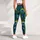 Teal and Emerald Peacock Feather Motifs for Yoga, Pilates and Everyday Wellness Style Leggings - 5