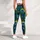 Teal and Emerald Peacock Feather Motifs for Yoga, Pilates and Everyday Wellness Style Leggings - 5