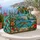 Tropical Sea Turtle And Palm Beach Scene For Sunny Coastal Getaways Quilted Weekend Bag - 5