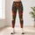 Vintage Teal And Rust Garden Florals For Yoga, Fitness, And Everyday Movement Leggings - 4