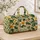 Cream Plumeria Flowers and Green Leaves for Sunny Beach Trips and Relaxed Vacations Quilted Weekend Bag - 4