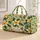 Cream Plumeria Flowers and Green Leaves for Sunny Beach Trips and Relaxed Vacations Quilted Weekend Bag - 1