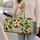 Cream Plumeria Flowers and Green Leaves for Sunny Beach Trips and Relaxed Vacations Quilted Weekend Bag - 2