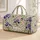 Purple Iris and Pink Bellflower Botanicals for Garden Getaways and Relaxed Weekend Travel Quilted Weekend Bag - 1