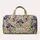 Purple Iris and Pink Bellflower Botanicals for Garden Getaways and Relaxed Weekend Travel Quilted Weekend Bag - 6