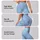 Sky Blue White Diamond Checks for Yoga Pilates and Everyday Activewear Leggings - 2