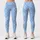 Sky Blue White Diamond Checks for Yoga Pilates and Everyday Activewear Leggings - 1