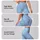 Sky Blue White Diamond Checks for Yoga Pilates and Everyday Activewear Leggings - 2