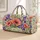 Coral Poppies and Violet Irises for Coastal Getaways and Weekend Escapes Quilted Weekend Bag - 1