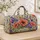 Coral Poppies and Violet Irises for Coastal Getaways and Weekend Escapes Quilted Weekend Bag - 4