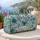 Teal Botanical Wildflowers for Coastal Getaways and Relaxed Weekend Travel Lovers Style Quilted Weekend Bag - 5
