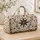 Bohemian Celestial Stars in Rust and Navy for Beach Getaways and Relaxed Summer Travel Quilted Weekend Bag - 4
