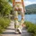 Colorful Bear And Chick Motifs For Cheerful Yoga, Pilates And Everyday Errands Leggings - 12