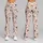 Taupe Floral Hearts for Yoga, Pilates and Everyday Casual Style Leggings - 9