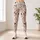 Taupe Floral Hearts for Yoga, Pilates and Everyday Casual Style Leggings - 4