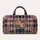 Blush Pink Navy Plaid and Roses for Weekend Travel and Romantic Getaway Escapes Quilted Weekend Bag - 6