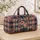 Blush Pink Navy Plaid and Roses for Weekend Travel and Romantic Getaway Escapes Quilted Weekend Bag - 4