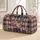 Blush Pink Navy Plaid and Roses for Weekend Travel and Romantic Getaway Escapes Quilted Weekend Bag - 1