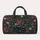 Navy Botanical Roses and Twining Vines for Relaxed Weekend Getaways and Leisure Travel Quilted Weekend Bag - 6