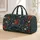 Navy Botanical Roses and Twining Vines for Relaxed Weekend Getaways and Leisure Travel Quilted Weekend Bag - 1
