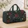 Navy Botanical Roses and Twining Vines for Relaxed Weekend Getaways and Leisure Travel Quilted Weekend Bag - 4