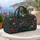 Navy Botanical Roses and Twining Vines for Relaxed Weekend Getaways and Leisure Travel Quilted Weekend Bag - 5