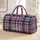 Pink Navy Plaid Checks for Relaxed Beach Days and Easy Weekend Getaways for Travelers Quilted Weekend Bag - 1