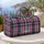 Pink Navy Plaid Checks for Relaxed Beach Days and Easy Weekend Getaways for Travelers Quilted Weekend Bag - 5