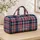 Pink Navy Plaid Checks for Relaxed Beach Days and Easy Weekend Getaways for Travelers Quilted Weekend Bag - 4