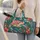 Coral Sea Turtle and Coastal Flowers for Beach Days and Tropical Getaways Quilted Weekend Bag - 2
