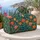 Coral Tulip Garden With Coastal Teal Foliage For Sunny Beach Days And Summer Getaways Quilted Weekend Bag - 5