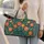 Coral Tulip Garden With Coastal Teal Foliage For Sunny Beach Days And Summer Getaways Quilted Weekend Bag - 2
