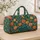 Coral Tulip Garden With Coastal Teal Foliage For Sunny Beach Days And Summer Getaways Quilted Weekend Bag - 4