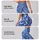 Cobalt Blue White Abstract Lines For Yoga Pilates And Everyday Activewear Leggings - 2