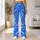 Cobalt Blue White Abstract Lines For Yoga Pilates And Everyday Activewear Leggings - 10